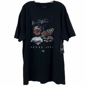 Point Blank Never Fold Black T-Shirt Size 2XL